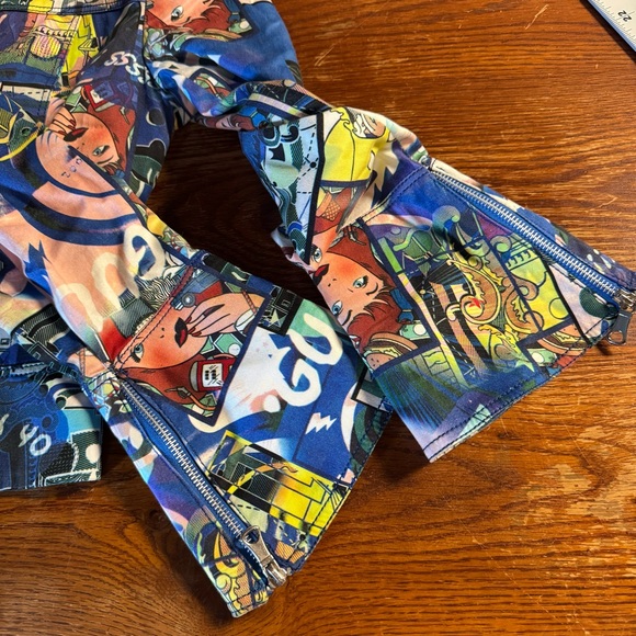 Alberto Makali size 4 bell sleeve comic‎ book cartoon crop jacket - Picture 10 of 10